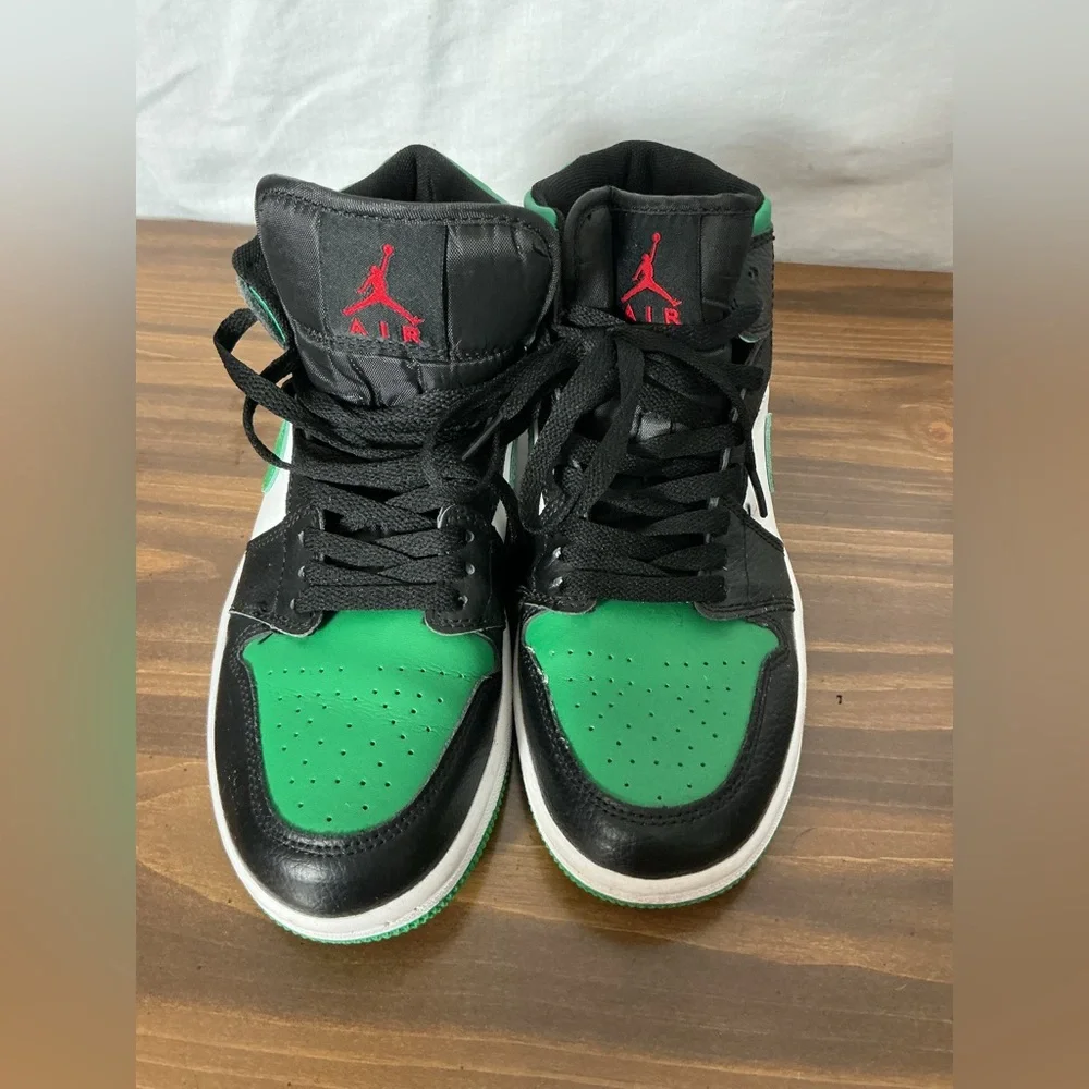 Jordan Black and Green Sneakers